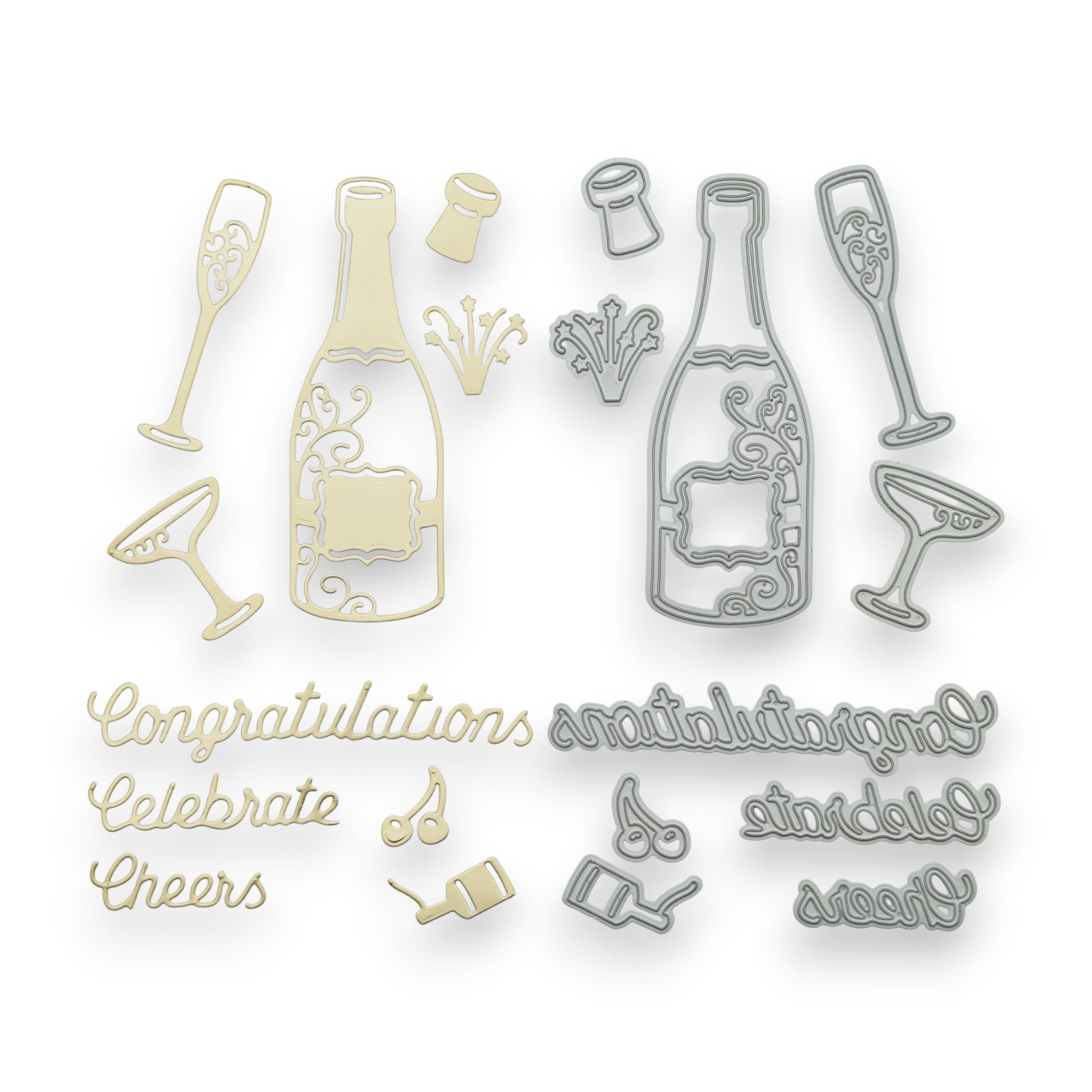 Champagne Flourish - Steel Cutting Die Set